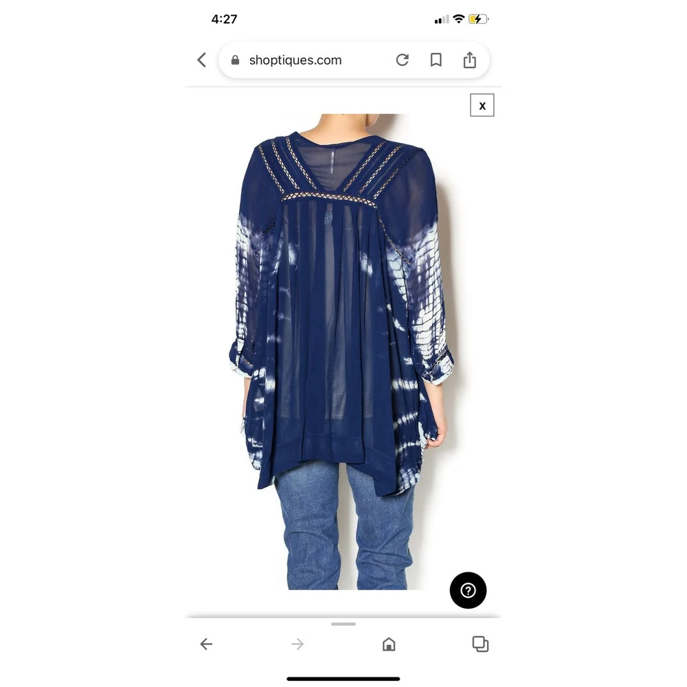 FREE PEOPLE TIE DIE TOP SMALL (OVERSIZED)